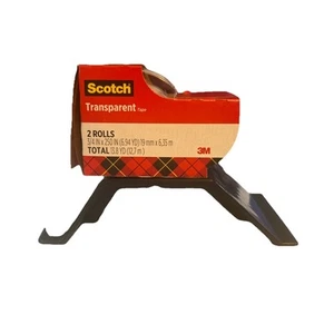 Scotch 3M transparentes Klebeband 3/4 Zoll x 250 Zoll 6,94 Yard 19 mm x 6,35 m 2er-Pack Rollen 2157SS - Bild 1 von 8