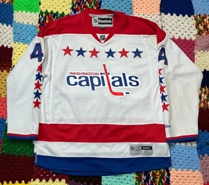 Washington Capitals Jersey XL White 44 Brooks Orpik Throwback Retro Stars CAPS - Picture 1 of 21