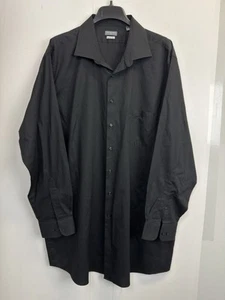 Van Heusen Flex Mens Tall Fit Wrinkle Free 19 35/36 Black Button Up Shirt - Picture 1 of 6