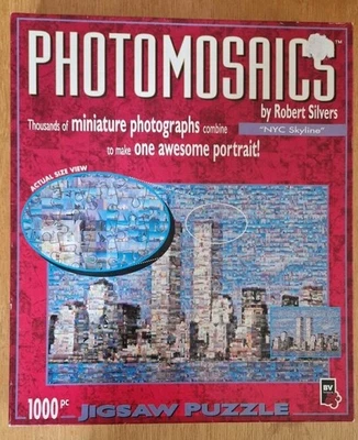 PHOTOMOSAICS "NYC Skyline" - 1000 Pieces -  Jigsaw Puzzle 100% COMPLETE - Image 1 of 4