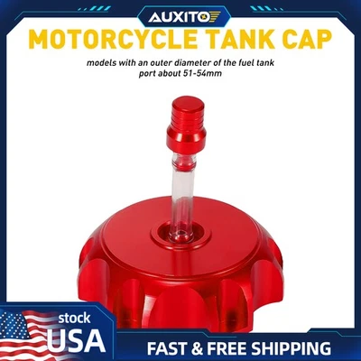 Tapa de tanque de combustible de gas rojo válvula de tubo de ventilación respirador de aire moto de tierra motocicleta nuevo Foto 1 de 4