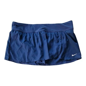 NIKE Women's Swim Solid Board Lined  Swim Skirt Midnight Navy Athletic Skort XL - Picture 1 of 8