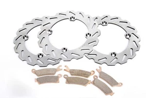 12-2015 Can-Am Outlander 1000 XT Front & Rear RipTide Brake Rotors & Brake Pads - Picture 1 of 4