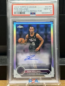 2023 Ron Holland Topps G-League Chrome Refractor Auto PSA 10 Pistons Pop 5 - Bild 1 von 4