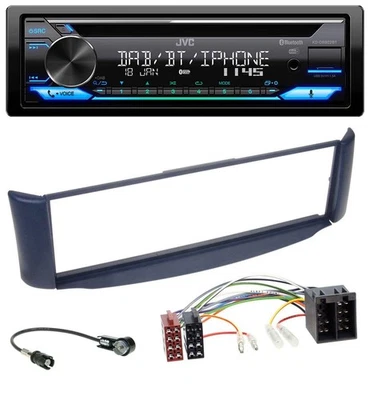 JVC Bluetooth MP3 USB DAB CD Autoradio für Smart ForTwo 450 blau ohne Metallscha - Bild 1 von 4