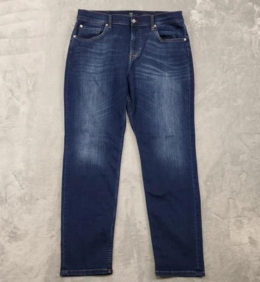 7 For All Mankind Adrien Jeans Mens 36 Dark Blue Slim Straight Stretch Denim - Image 1 of 4