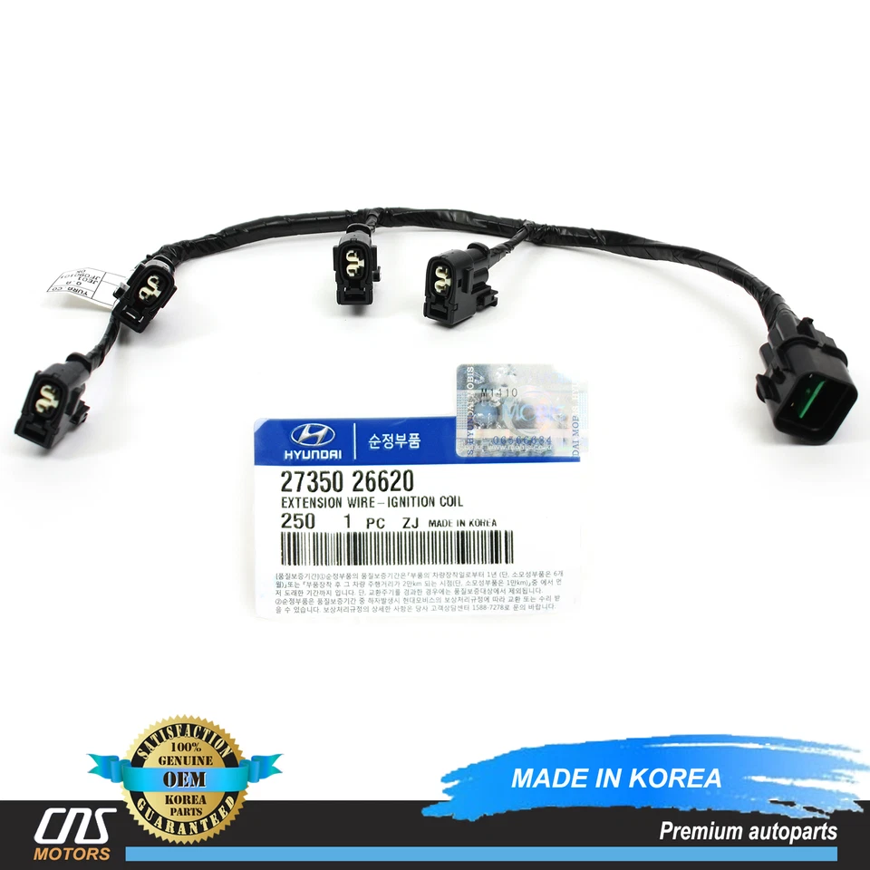 GENUINE Ignition Coil Wire Harness for 06-11 Accent Rio Rio5 OEM 2735026620⭐⭐⭐⭐⭐ Foto 1 de 4