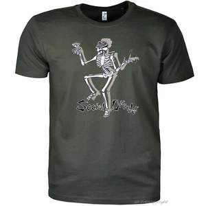Camiseta Tatuaje Calavera Rockabilly Motociclista Fiesta Gótico Punk Festival Camiseta Divertida *1154 - Imagen 1 de 2