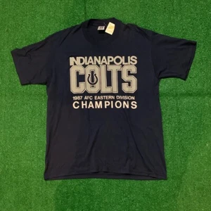 Vintage 1987 Indianapolis Colts AFC East Champions T-Shirt (Size XL) - Picture 1 of 4