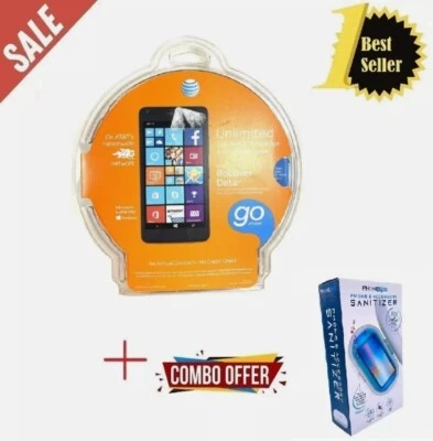 🔥BEST COMBO SALES onEbay🔥 Microsoft Lumia 640 Windows AT&T Go Phone ➕Sanitizer - Image 1 of 4