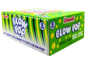 48x Dijes Blow Pops Ago Manzana Burbuja Goma Lleno Piruleta - Imagen 1 de 5