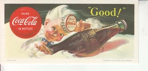 1953  COCA-COLA  BLOTTER  SPRITE  BOY & BOTTLE   NOS MINT - Picture 1 of 1