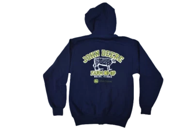 John Deere Mens John Deere Farm Co-Op Moline, Illinois Full Zip Hoodie New S - Image 1 of 2