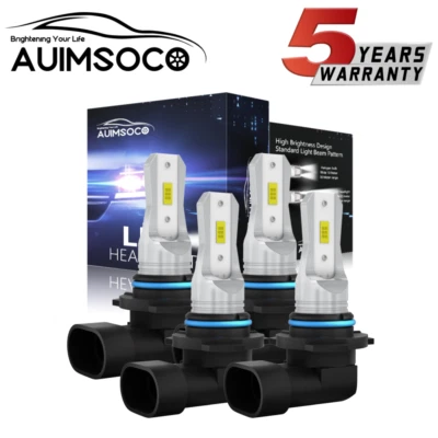 For GMC C1500 C2500 Suburban 5.7L 6.5L 1992-1999 LED Headlights Hi/Lo Beam Bulbs - Image 1 of 4