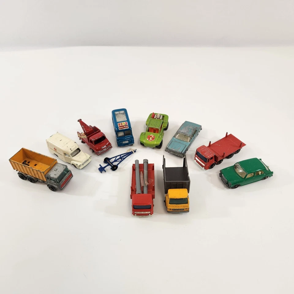 Lesney Matchbox Cattle Truck Leyland Zodiac Baja Buggy Ambulance +more Diecast - Image 1 of 4
