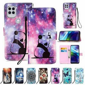 For Motorola G Stylus 5G 2021 Pattern Bling Wallet Slim Flip Leather Stand Case - Picture 1 of 51