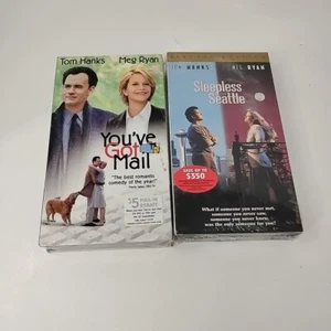 VHS SLEEPLESS IN SEATTLE YOUVE GOT MAIL Vhs Vcr TOM HANKS MEG RYAN Both Sealed - Picture 1 of 6