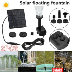 Solar Power Fountain Water Pump Panel Garden Pond Pool Submersible Watering Kit - Picture 1 of 9