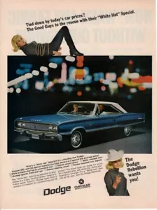 De colección Impreso Publicidad Car DODGE 1969 Coronet 440 Atado Niña Rebelde - Imagen 1 de 1