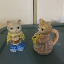 Vintage Cat Cream Pitcher and Sugar Bowl 1991 Avon