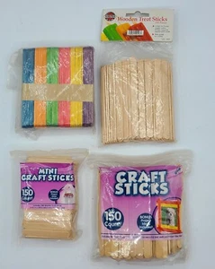 Bastelsticks Eissticks Holz Leckerli Eis am Stiel Bastelsticks 4 Packungen - Bild 1 von 3