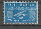 Poster Stamp, Vignette, Cinderella. Aviation 1911 raid Paris Madrid