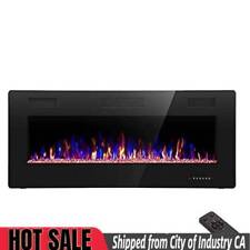 42'' 750/1500W Recessed and Wall Mounted Electric Fireplace from CA 91745
