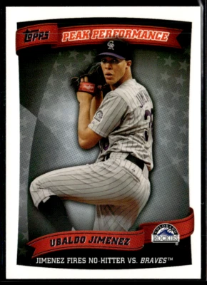2010 Topps - Peak Performance #PP-108 Ubaldo Jimenez - Image 1 of 2