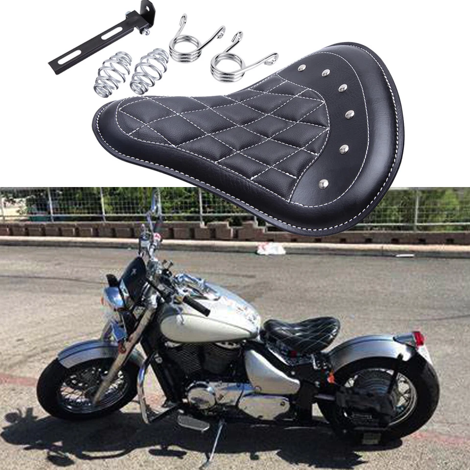 Para Suzuki VL800 Intruder Volusia 800 Bobber Motocicleta Resorte Solo Asiento Diamante Foto 1 de 4