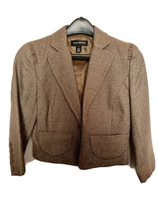 Club Monaco Blazer- Gold Metallic Tweed. Size 4 - Picture 1 of 3