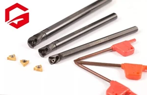 3PC SNR 8mm 10mm 12mm CNC internal thread turning tool holder+ 11IR AG60 inserts - Picture 1 of 3