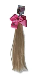 Arco de 5" rosa JoJo Siwa con cola de caballo rubia larga ponio elástico - Imagen 1 de 1