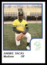1986 ProCards Madison Muskies 12 Andre Jacas   Madison Muskies  Baseball Card