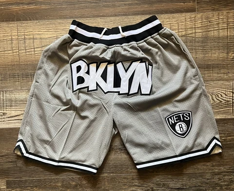 Brooklyn Nets Summer City Edition Gray Basketball Team Shorts M-XL Cover