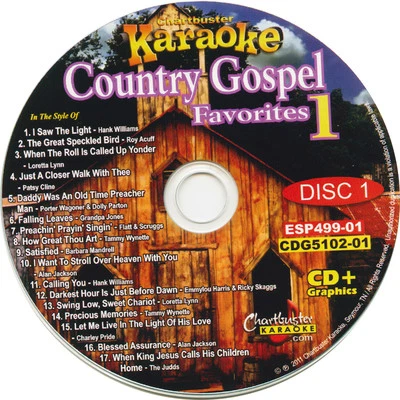 Karaoke CDG Chartbuster 3 Disc Set 5102  Country Gaspel favorites with song List - Image 1 of 2