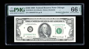DBR 1969 $100 FRN Chicago Fr. 2164-G Gem PMG 66 EPQ Serial G00589578A - Picture 1 of 2