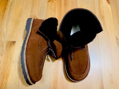 Birkenstock Bakki suede upper shearling lining ankle boots brown NWOB size 8(39) - Image 1 of 4