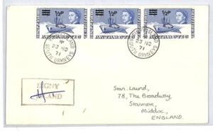 BRITISH ANTARCTIC TERRITORY Cover SOUTH ORKNEYS Signy Island 1971 XC241 - Picture 1 of 10