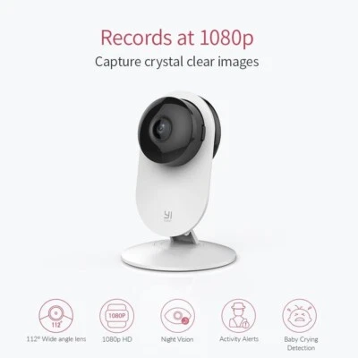 YI Home Security Camera 1080p 2.4G WiFi IP Indoor Surveillance Camera - Image 1 of 4