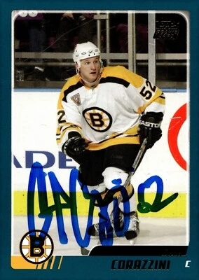 Carl Corazzini - Signed 2003-04 Topps Rookie Card #TT88 - Boston Bruins - Image 1 of 2