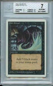 MTG Unlimited Dark Ritual BGS 7 (7.0) NM Magic Card Amricons 0982 - Picture 1 of 3