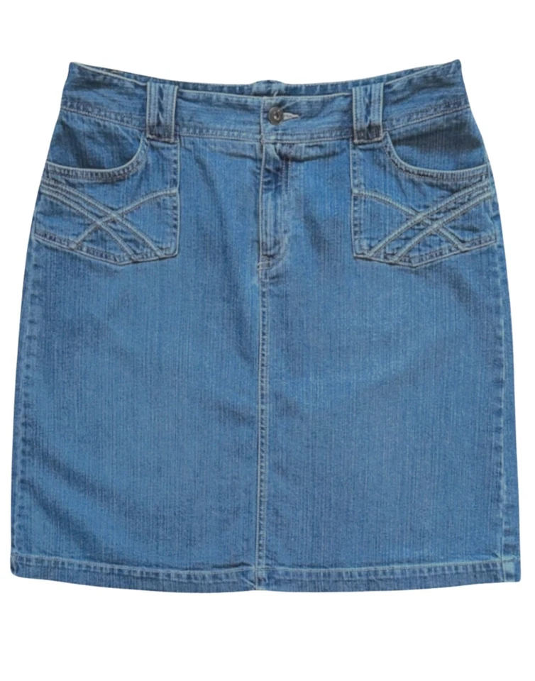 Falda vaquera para mujer SONOMA Life Style abertura trasera bolsillos delanteros y traseros talla 12 Foto 1 de 3