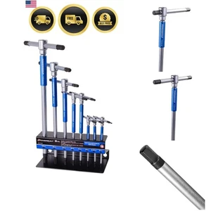 Metric Hex Key Wrench Set 8 pcs T-Handle Chrome Vanadium Storage Rack - Picture 1 of 7
