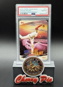 2023 Topps X Bob Ross Joy of Baseball Shohei Ohtani pintando las esquinas PSA 10 - Imagen 1 de 9