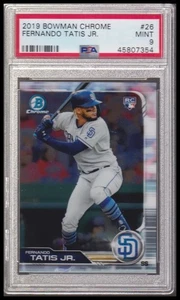 Bowman Chrome 2019 #26 Fernando Tatis Jr. PSA 9 - Foto 1 di 2