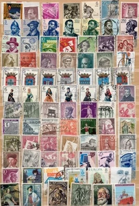 SPAIN. COLLECTION BUILDER OF 299 ALL DIFFERENT STAMPS. MOSTTLY COMMEMORATIVES. - Picture 1 of 5