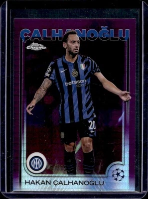 2024-25 Topps Chrome UEFA Hakan Calhanoglu Magenta Prism Refractor #7/75 Milano - Image 1 of 2