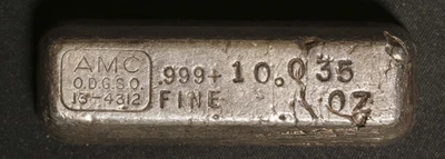 10.035oz Vintage AMC .999 Fine Silver Bar - Image 1 of 3