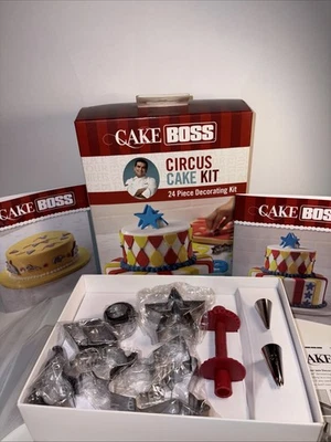 Cake Boss 24 Piece Circus Cake Decorating Kit - Cutters Tips Guides NEW - Image 1 of 4