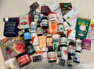 Enorme Lote Atacado De 40+ Vitaminas e Suplementos Sortidos NOVO & Selado 2026-2028 - Imagem 1 de 4